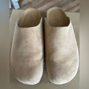 Tan Suede look Slip-On Mules